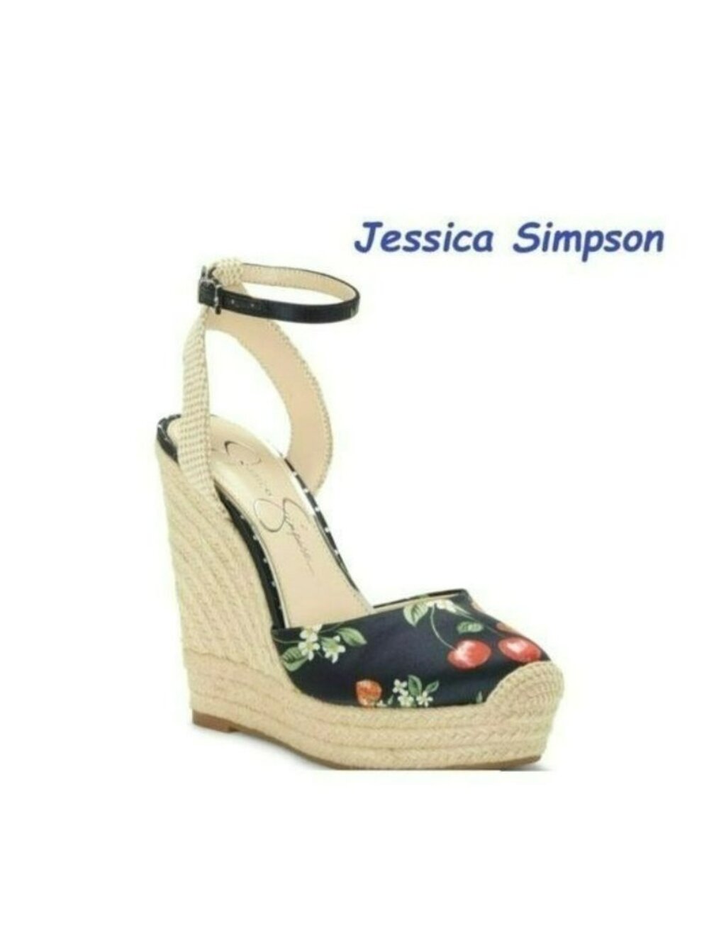 Jessica Simpson Zestah Wedge Sandal, Dark Navy, NIB,  SZ 9.5
